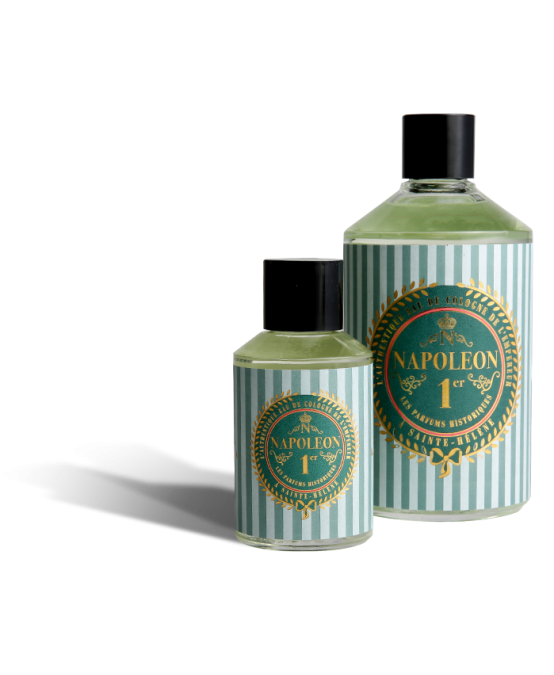 Eau de Cologne de l'Empereur Napoleon à Sainte Hélène, 125 et 500ml