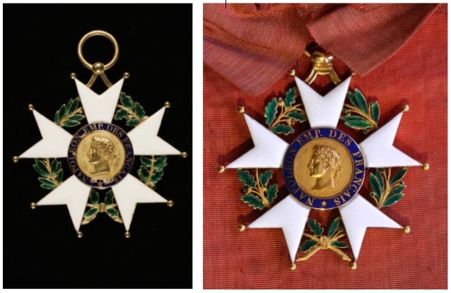 Médailles conservées au Musée de la Légion d’Honneur à Paris.