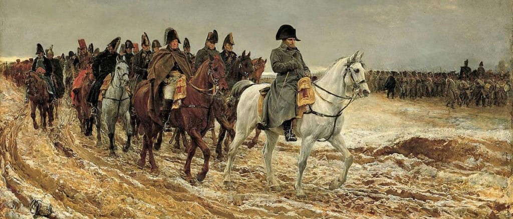 Ernest Meissonnier, 1814, la Campagne de France. Huile sur toile peinte entre 1860 et 1864 conservée au musée d'Orsay.