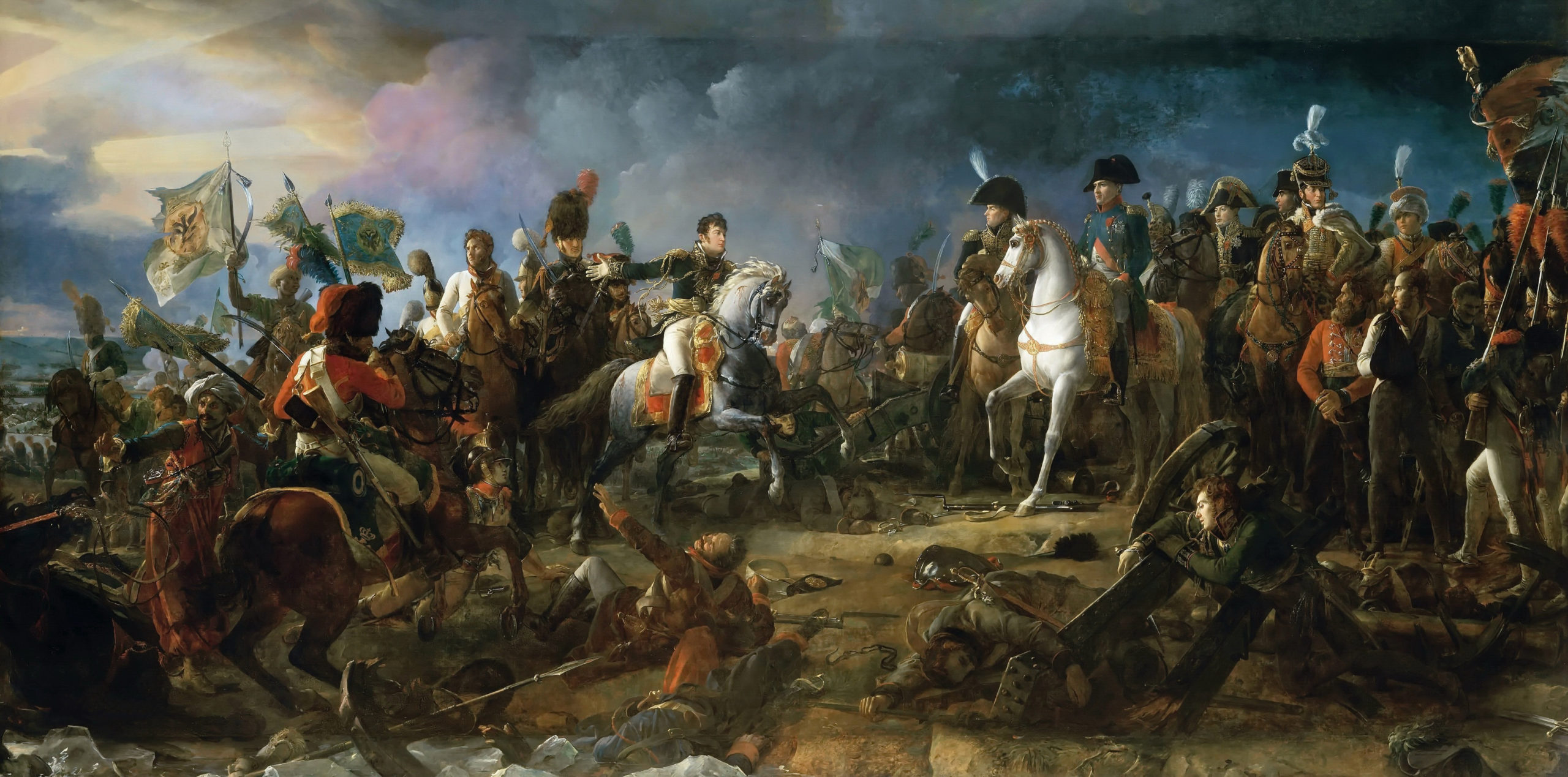 François Gérard, La bataille d'Austerlitz le 2 décembre 1815. Huile sur toile conservée qu Musée de Trianon.