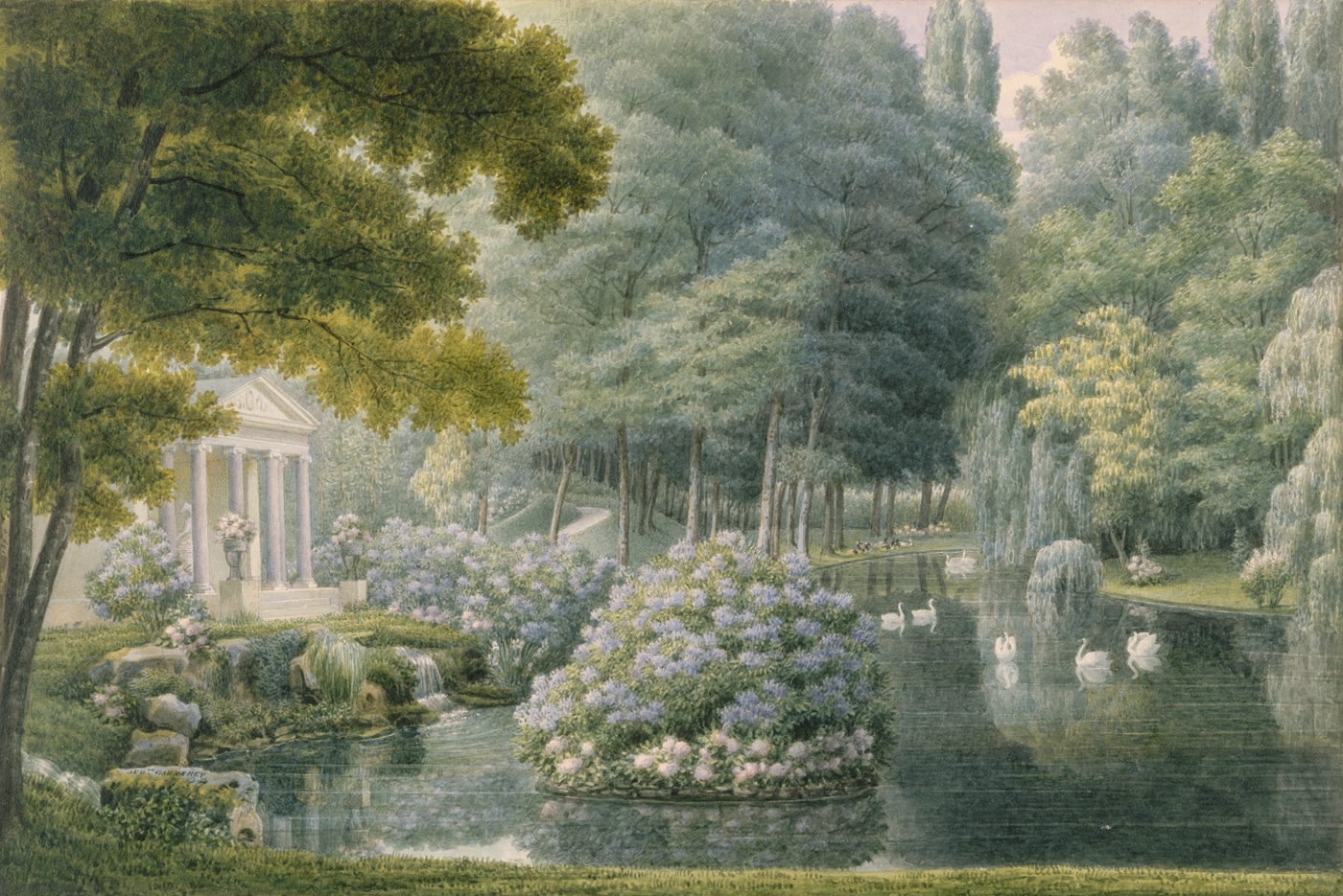 Garneray Auguste (1785-1824). Rueil-Malmaison, châteaux de Malmaison et Bois-Préau. M.M.40.47.7155.