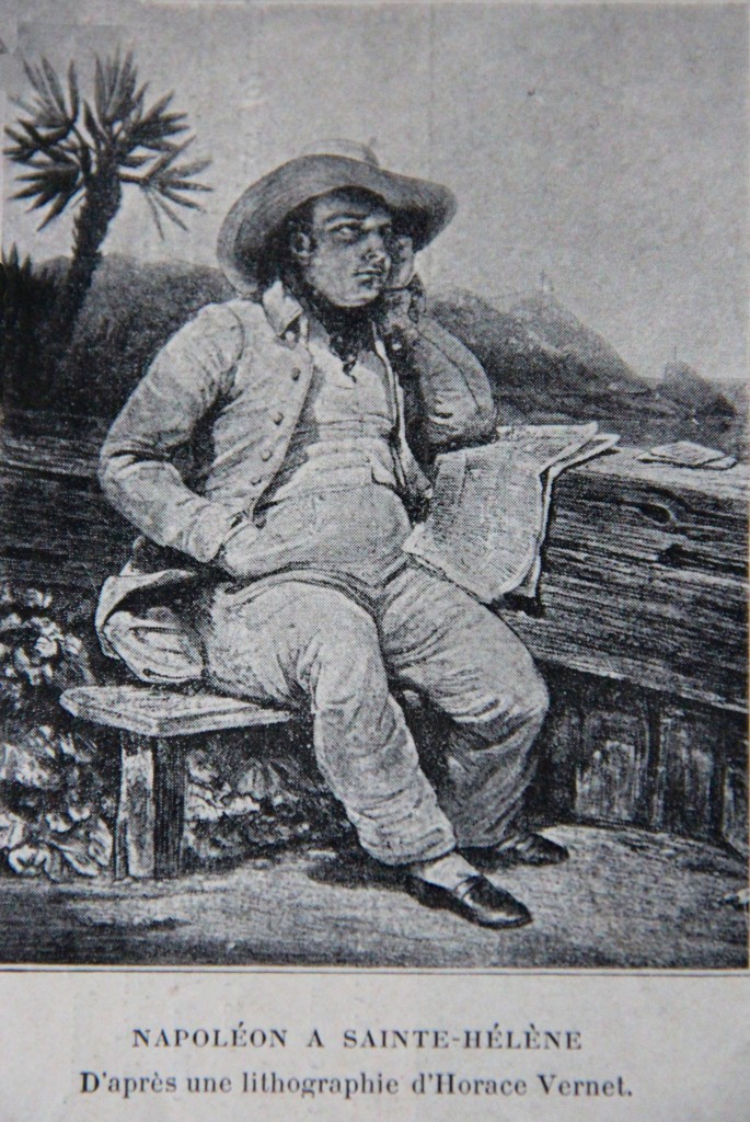 Napoléon Bonaparte à Sainte Hélène, d’après une lithographie d’Horace Vernet, XIXe siècle © Margaret Rodenberg