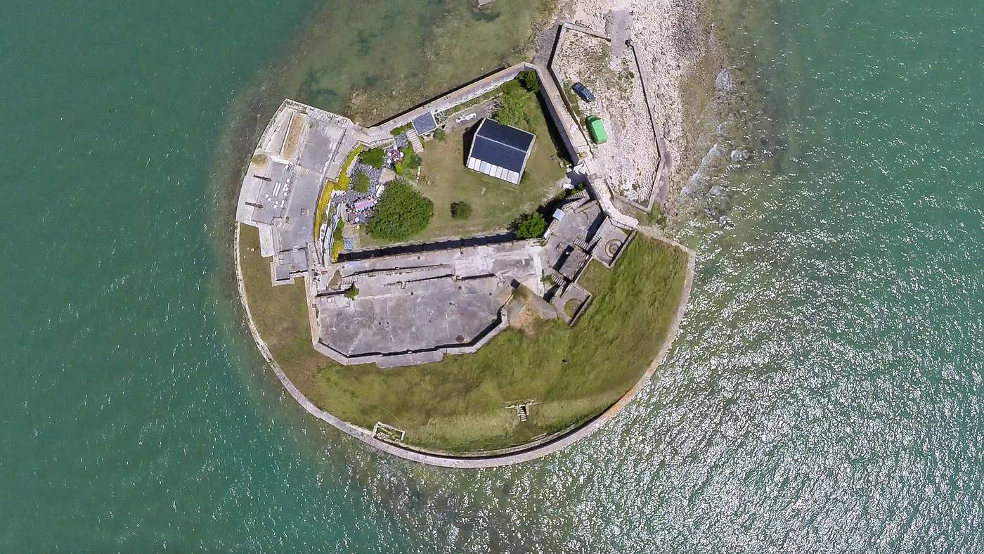 Vue aérienne du Fort Énet © Rochefort-océan